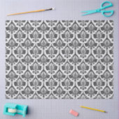Classic Black and White Damask Textile Pattern Seidenpapier (Basteln)