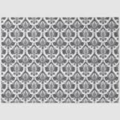 Classic Black and White Damask Textile Pattern Seidenpapier (Vorderseite)
