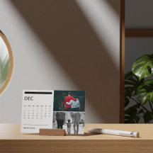Classic Black and White Easel Kalender Dezember 20