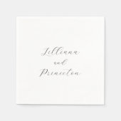 Classic Black and White Elegant Wedding Serviette (Vorderseite)