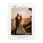 Classic Black and White Elegante Wedding Vielen Da Magnet (Vertikal)