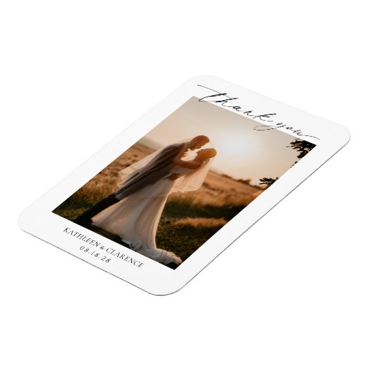 Classic Black and White Elegante Wedding Vielen Da Magnet (Linke Seite)