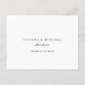 Classic Black and White Elegante Wedding Vielen Da Postkarte (Vorderseite)