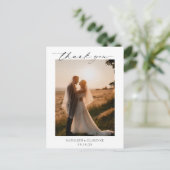 Classic Black and White Elegante Wedding Vielen Da Postkarte (Stehend Vorderseite)