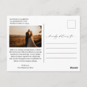 Classic Black and White Elegante Wedding Vielen Da Postkarte (Rückseite)