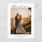 Classic Black and White Elegante Wedding Vielen Da Postkarte (Vorderseite)