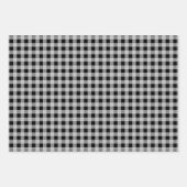 Classic Black and White Evergreen Holiday Pattern Geschenkpapier Set (Vorderseite)