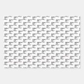 Classic Black and White Halloween Geschenkpapier Set (Vorderseite)