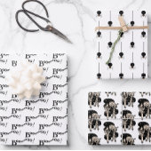 Classic Black and White Halloween Geschenkpapier Set