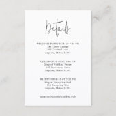 Classic Black and White Modern Wedding Begleitkarte (Vorderseite)