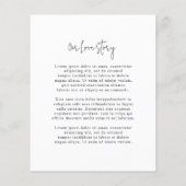 Classic Black and White Modern Wedding Invitation (Rückseite)
