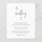 Classic Black and White Modern Wedding Invitation (Vorderseite)