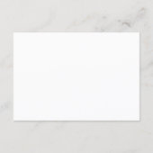 Classic Black and White Monogram Elegant Wedding Begleitkarte (Rückseite)