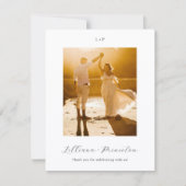 Classic Black and White Monogram Elegant Wedding Dankeskarte (Vorderseite)