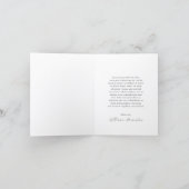 Classic Black and White Monogram Elegant Wedding Dankeskarte (Innenseite)