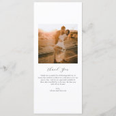 Classic Black and White Monogram Elegant Wedding Menükarte (Rückseite)