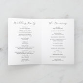 Classic Black and White Monogram Elegant Wedding Programm (Innenseite)
