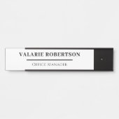 Classic Black and White Office  Desk Name Plate Türschild (Vorderseite )