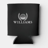 Classic Black And White Personalized Name Monogram Dosenkühler (Vorderseite)