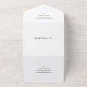 Classic Black and White QR Code Timeless Wedding All In One Einladung (Außenbereich)