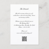 Classic Black and White QR Code Timeless Wedding Begleitkarte (Vorderseite)