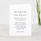 Classic Black and White QR Code Timeless Wedding Einladung (Vorderseite)