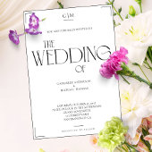 Classic Black and White Serif Wedding Invitation Einladung