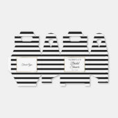 Classic Black and White Stripe Gold Brautparty Geschenkschachtel (Ungefaltet)