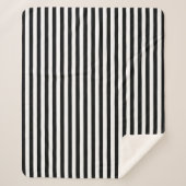 Classic Black and White Striped Sherpadecke (Vorderseite)
