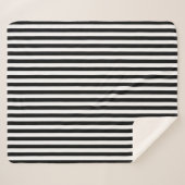 Classic Black and White Striped Sherpadecke (Vorderseite (Horizontal))