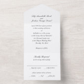 Classic Black and White Timeless Wedding All In One Einladung (Innen Boden)