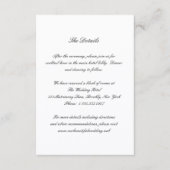 Classic Black and White Timeless Wedding Begleitkarte (Vorderseite)