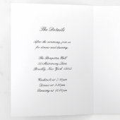 Classic Black and White Timeless Wedding Dreifach Gefaltete Einladung (Innen Erste Seite)