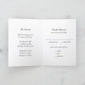 Classic Black and White Timeless Wedding Einladung (Innenseite)