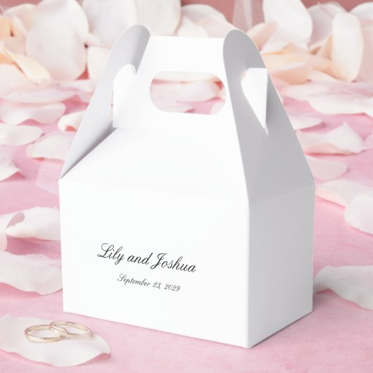 Classic Black and White Timeless Wedding Geschenkschachtel (Hochzeit)