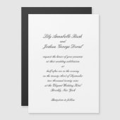 Classic Black and White Timeless Wedding Magneteinladung (Vorne/Hinten)