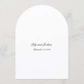 Classic Black and White Timeless Wedding Menu Einladung (Rückseite)