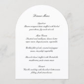 Classic Black and White Timeless Wedding Menu Einladung (Vorderseite)