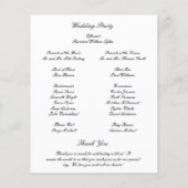 Classic Black and White Timeless Wedding Program (Rückseite)