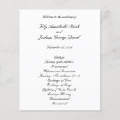 Classic Black and White Timeless Wedding Program (Vorderseite)