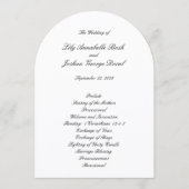 Classic Black and White Timeless Wedding Program Einladung (Vorderseite)