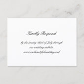 Classic Black and White Timeless Wedding RSVP Karte (Vorderseite)