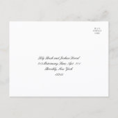Classic Black and White Timeless Wedding RSVP Postkarte (Rückseite)