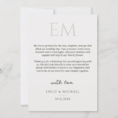 Classic Black and White Wedding Photo Thank You Dankeskarte (Rückseite)