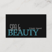 Classic Black Aquamarin White Einfach und Beruflic Visitenkarte (Vorderseite)