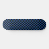 Classic Black & Blue Schachbrett Skateboard (Horizontal)