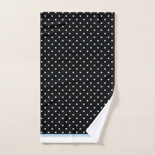 CLASSIC BLACK BLUE SPOT BADEZIMMER TOWM SET (Handtuch)