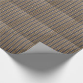 Classic Black Brown Gold Streifen und Plätze Geschenkpapier (Ecke)