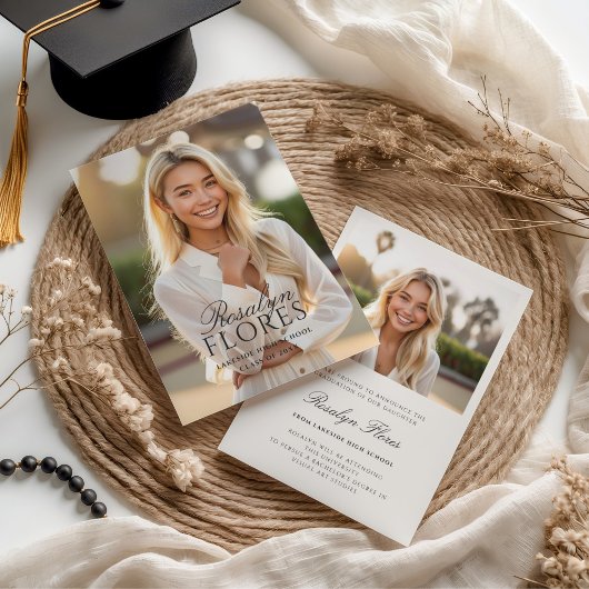 Classic Black Calligraphy Abschluss Ankündigung