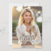 Classic Black Calligraphy Abschluss Ankündigung (Vorderseite)